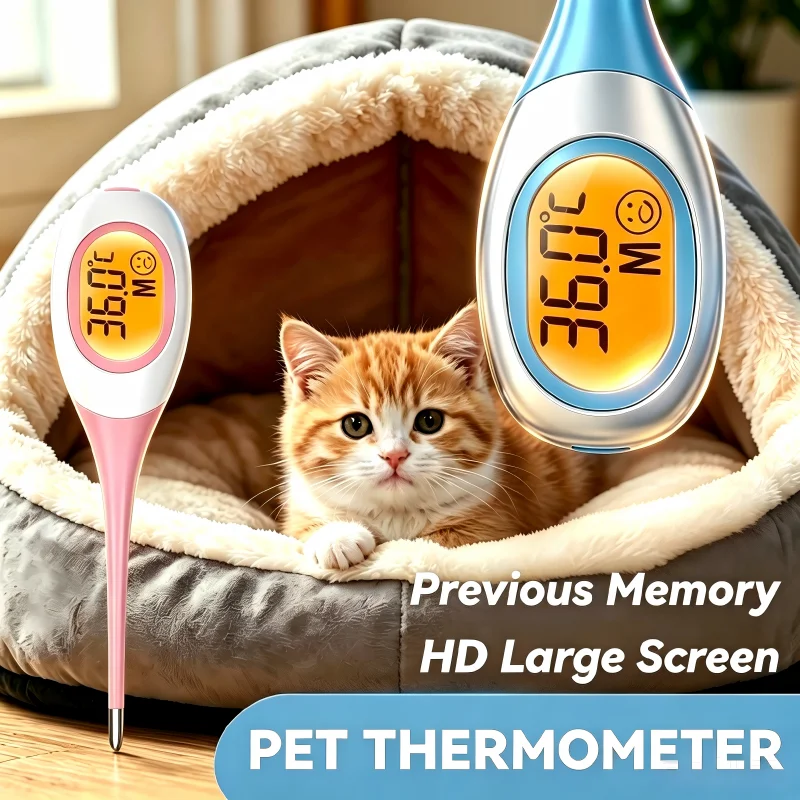 Enhanced Pet Digital Thermometer with Large Display and Fast Readout