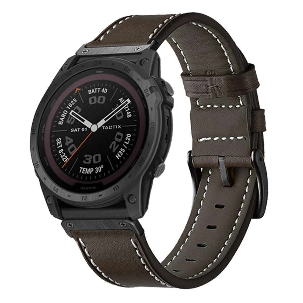 

Ремешок сменный для смарт-часов Garmin Fenix 6 6X Pro 7 7X 5 5X 3 3HR, кожаный браслет для наручных часов 22 26 мм, Epix 2 955 945