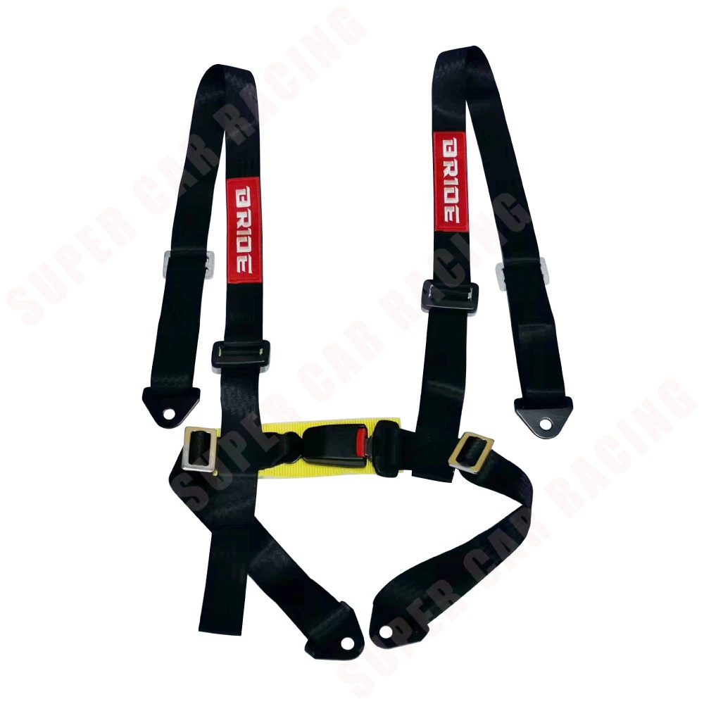 Veeki 4 pezzi cintura di sicurezza cintura di sicurezza cintura di sicurezza  baionetta inserto con prolunga connettore accessori (beige)