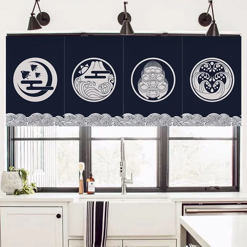 Japanese Short Curtain Decorative Hanging Curtain Kitchen Living Room Bedroom Commercial Doorway 3