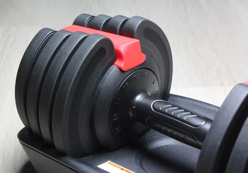 Gym Equipment Fitness Dumbells 18kg 40lb 3 In 1 Quickly Adjustable Weight Dumbbell And Barbell Sets