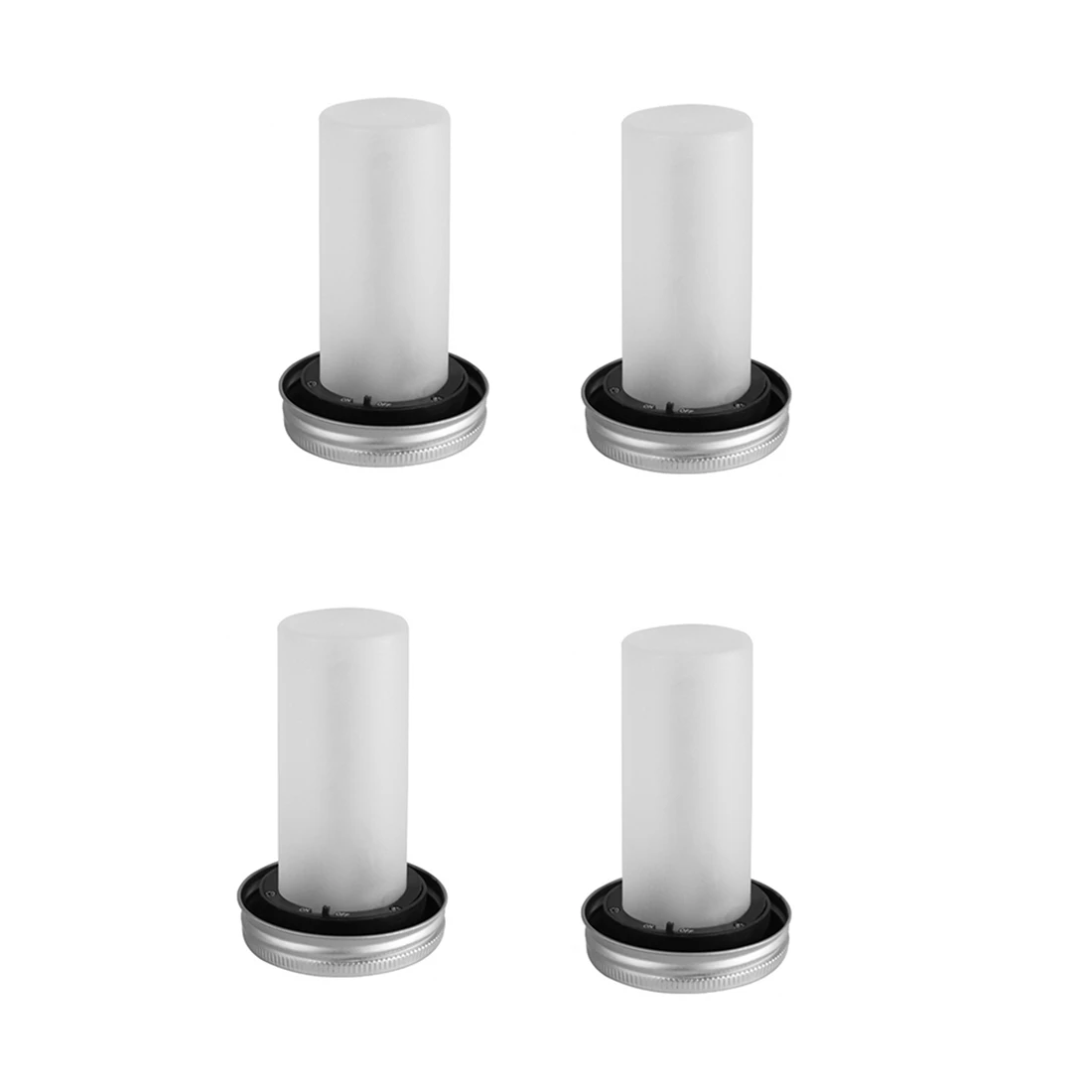 4Pcs Solar LED Mason Jar Lit Light Torch Flame Warm LED Garden Outdoor Solar Bottle Lamp Candle Lantern Decoration solar led bottle lamp
