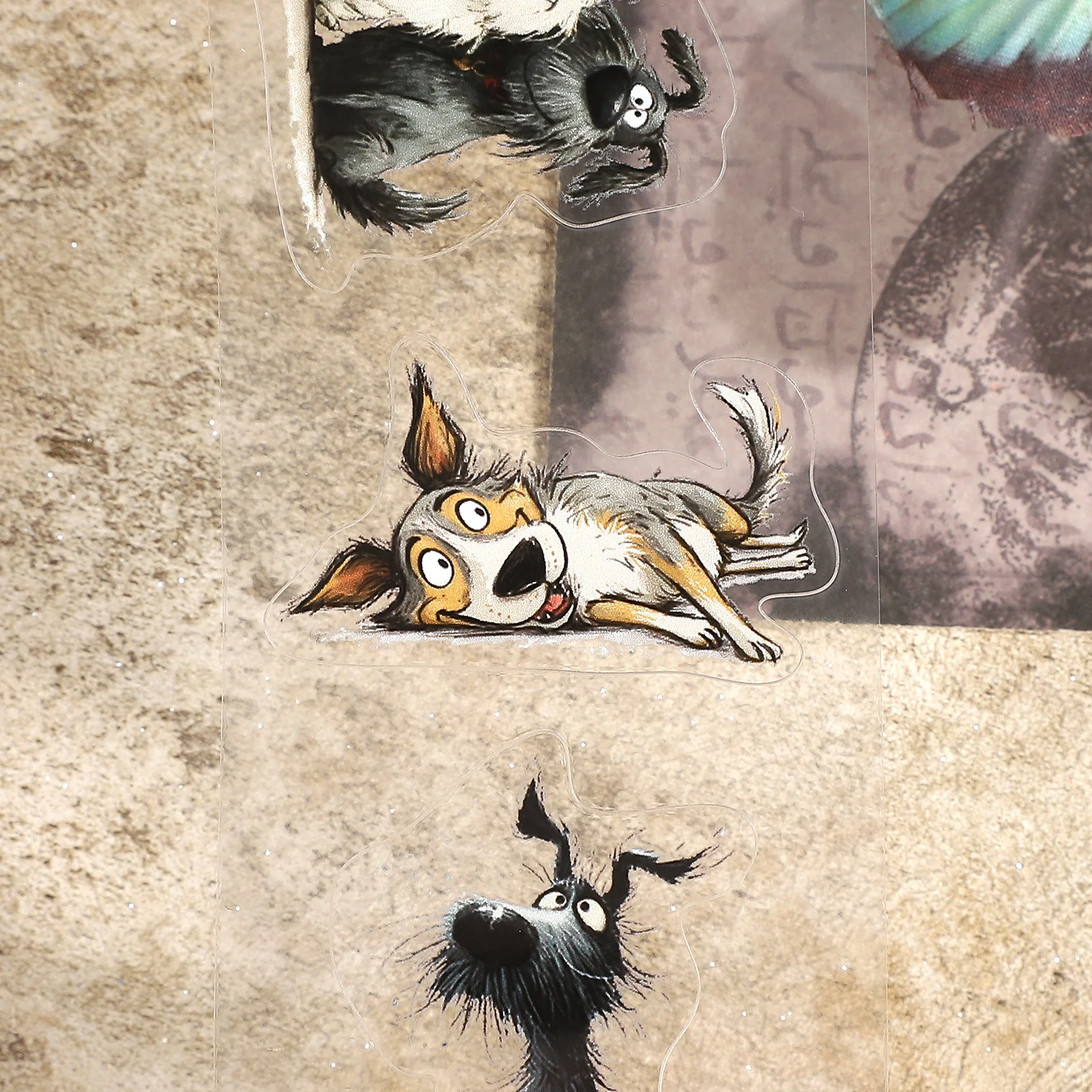 60mm*200cm 빈티지 퀴릭한 개 풍경 PET 테이프 창의적인 DIY 저널 재료 콜라주 스크랩북킹 문구류