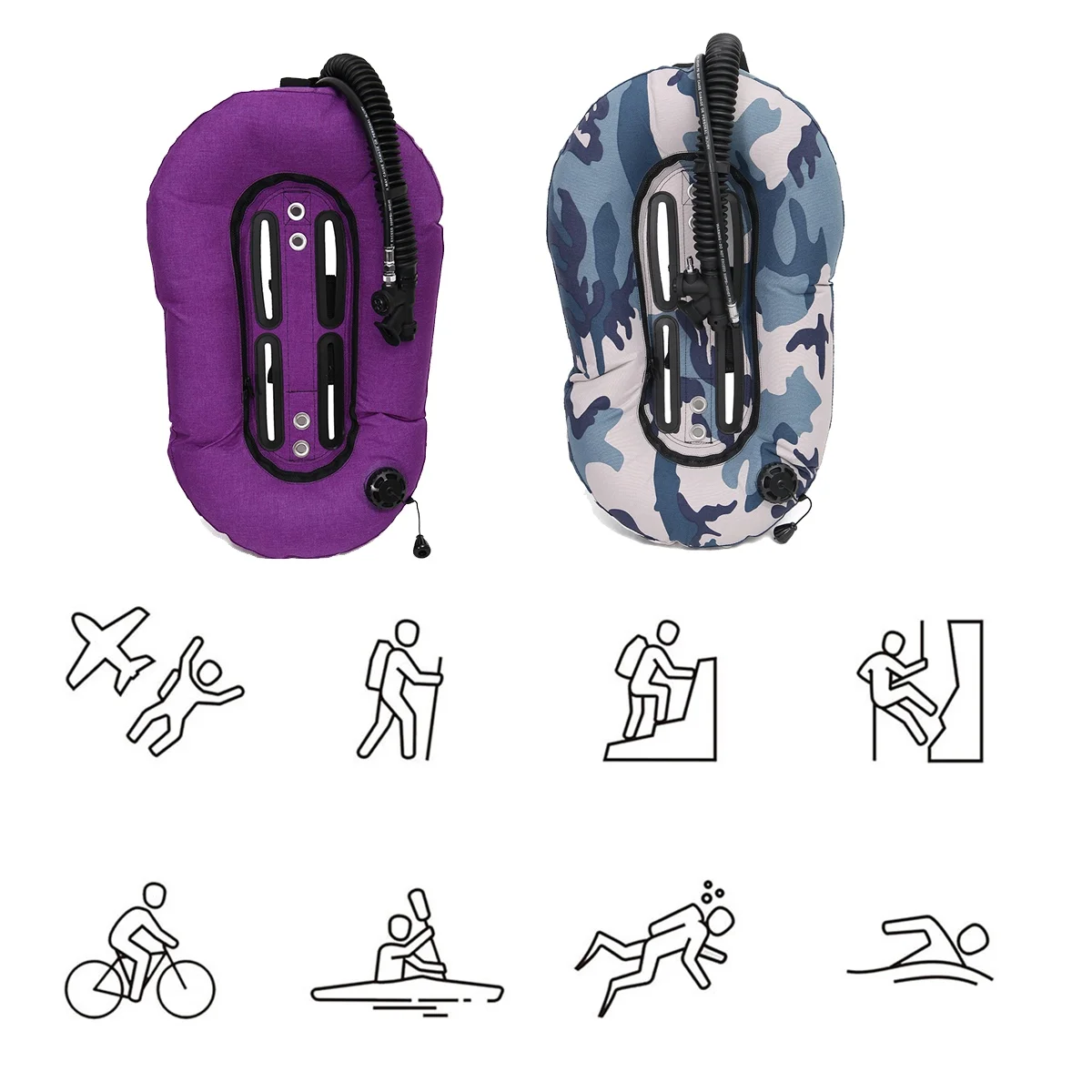 

30Lbs Scuba Diving Snorkeling Donut Wing Single Tank BCD Buoyancy Compensator Professional Diver Gear,Purple