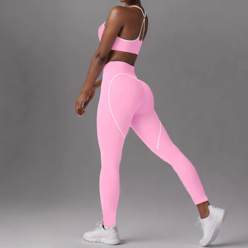 Gym Set Sports Bra Suits High Waisted Leggings Sportswear Workout