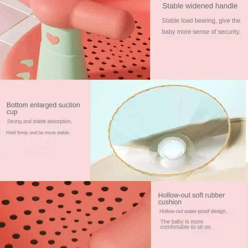 Baby Tub Seat Bathtub Pad Mat Chair Safety Anti Slip Newborn Infant Baby Care Children Cute Bathing Seat For 6-18 Months baby bath support pad,baby bath seat,baby bath tool