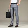 Spring Summer Suit Trousers For Men Straight flat linen Black Suit Pants Men Business Formal  Dress Pants Men Big Size 28-44 46 3
