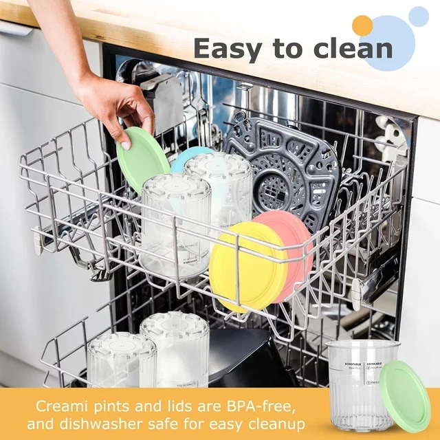 Contenitori Ricambio Per Ninja Creami - Confezione Da 4 | Senza BPA, Lavabili In Lavastoviglie - Foto 3