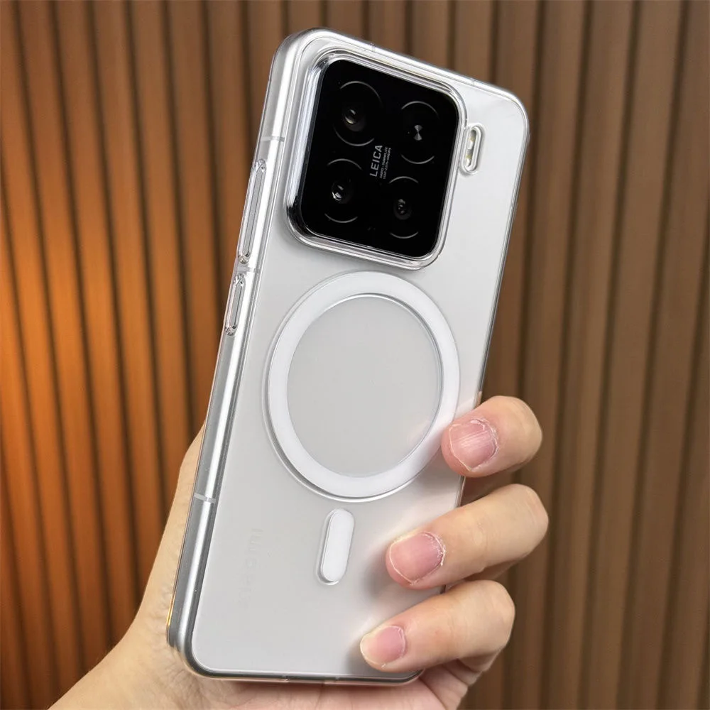 Transparent Matte Ultra Thin MagSafe-Compatible Case - Hard PC Magnetic Wireless Charging Cover