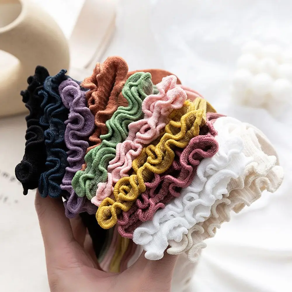 Rüschen Socken Frauen japanische Mode koreanische Ins Stil weiße Kawaii Rüschen Socken für Mädchen lila süße kurze Frau Socke – Detail 12