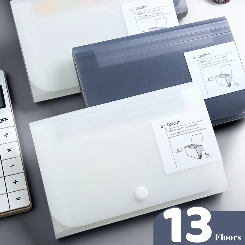 A6 Expanding Folders Portable Multi-Page Plastic Organizers for Students and Office Document Bag for Classification and Storage