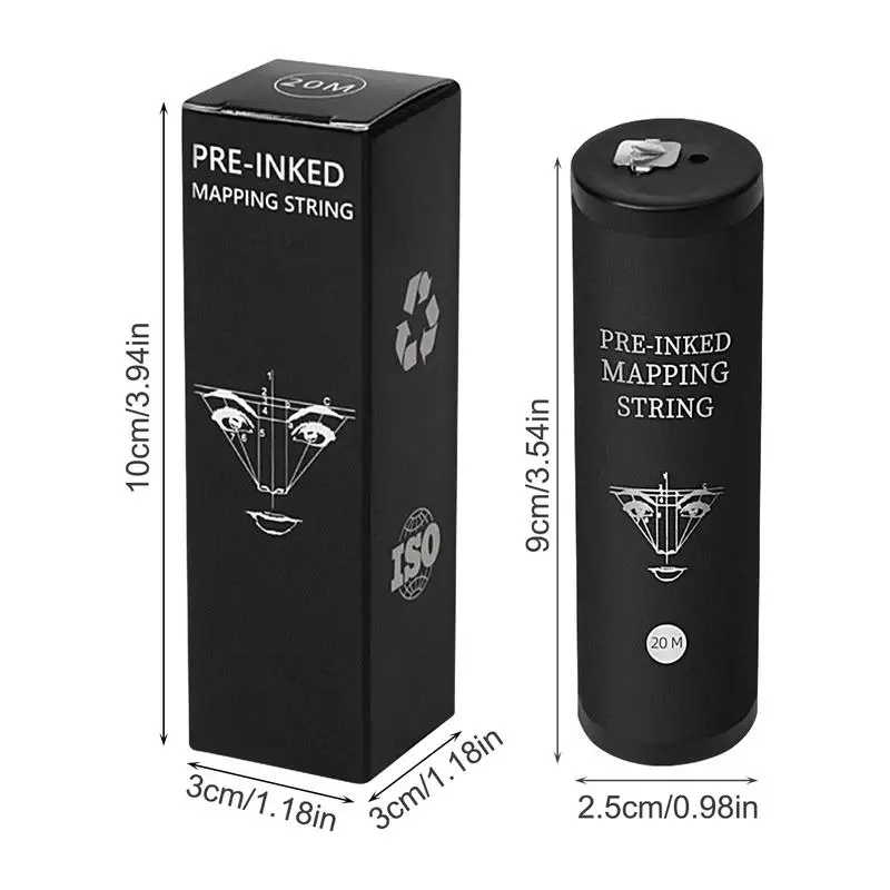 Eyebrow Mapping String Eyebrow Measuring Mapping Pre-Ink String Beauty String Thread 20m Black Ink Mapping Brows Point Tool for 6