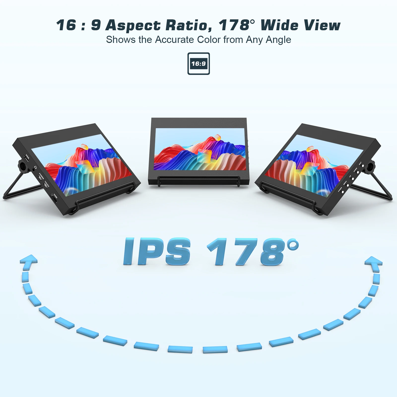 Miktver HD 1024*600 IPS ġũ,  7 ġ   , ̽ , HDMI VGA   Է VESA  