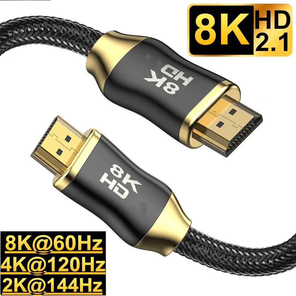 HDMI HD 2.1 ̺, 48Gbps    ڵ, PS5 PS4 HD TV ڽ Ϳ, 1m, 2m, 3m, 5m, 8K @ 60Hz, 4K @ 120Hz