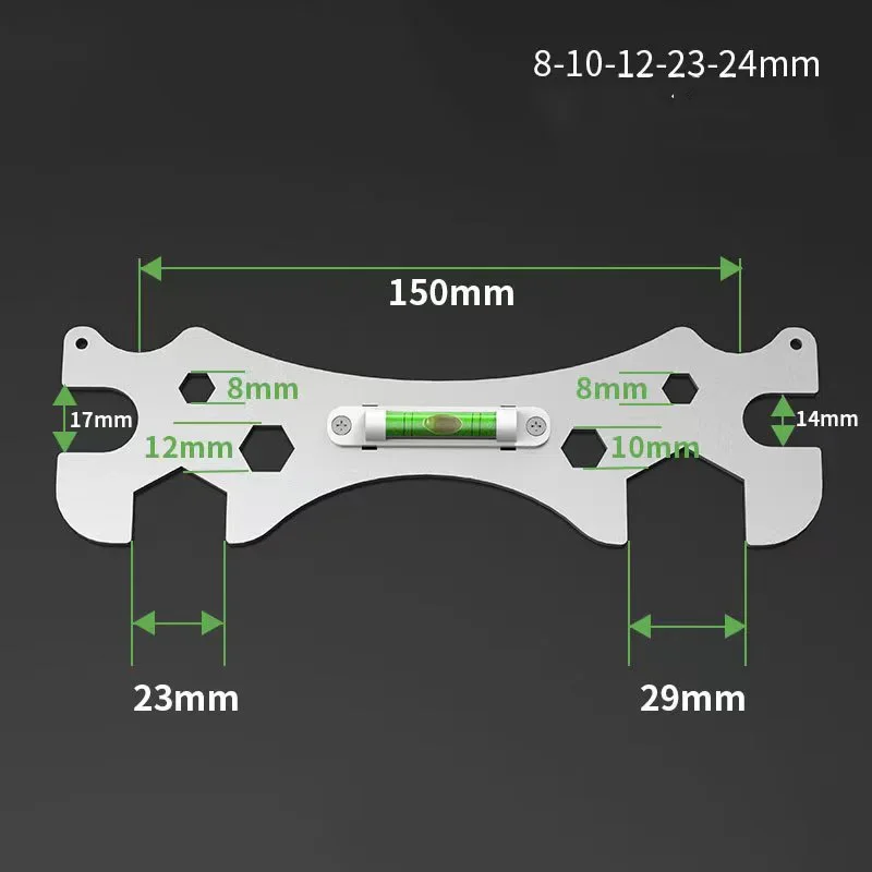 Special Wrench Tools with Level Shower Faucet Installation Bathroom Multifunctional Level Wrench Ruler Distance Measuring Tool 2