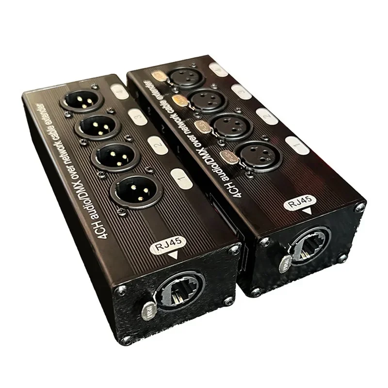 XLR Audio Snake 4 Channel 3 Pin Multi Network Breakout for Stage Recording Studio Female&Male Cable Network Signal Extender
