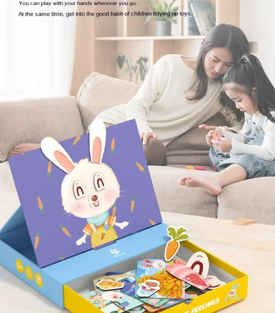 Emotion management cognitive toys children's magnetic training card parent-child interaction high emotional intelligence 4