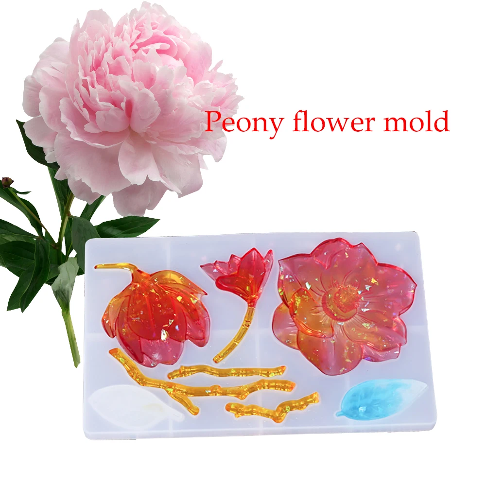 1PCS Magnolia Plum Blossom Bell Orchid Peony Silicone Mold Chewing Gum  Resin Clay Water Paper Flower Cake Decoration Tool - AliExpress