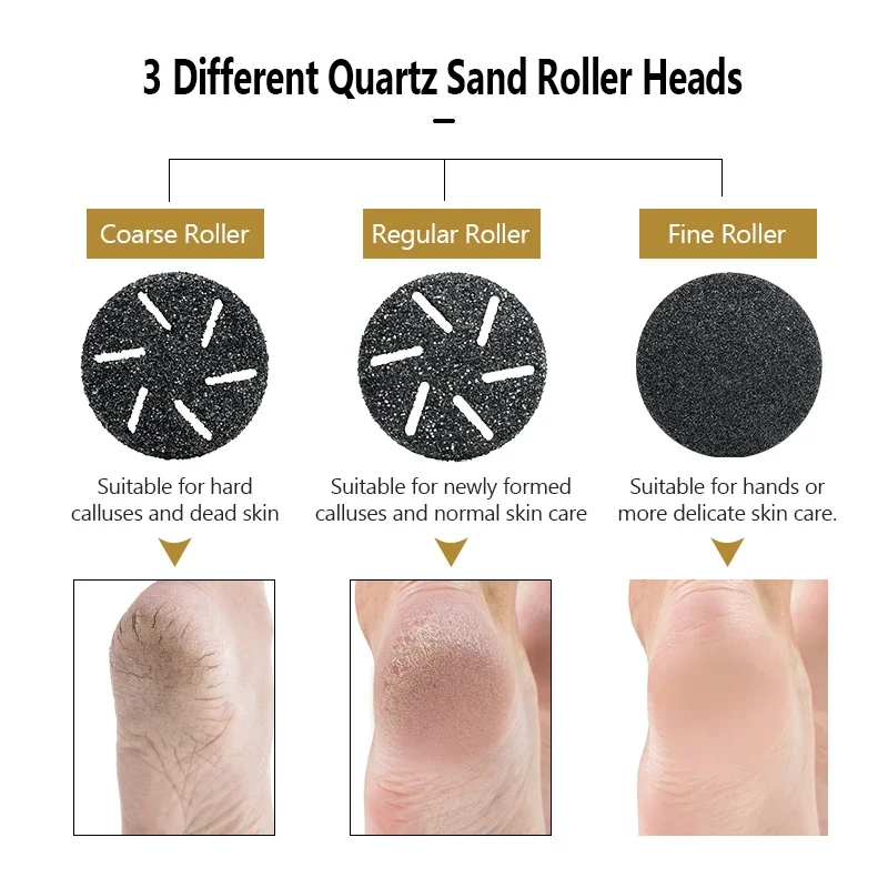 Rechargeable Electric Foot File Electric Pedicure Sander IPX7 Waterproof 2 Speeds Foot Callus Remover Feet Dead Skin Calluses 5
