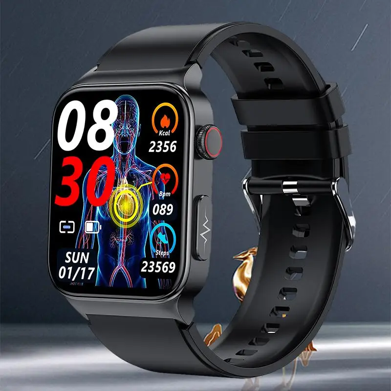 

E500 Smart Watch - The Ultimate 1.83 HD Screen Non-Invasive Glucose, ECG, PPG, Body Temperature, Blood Oxygen Smart Watch for O