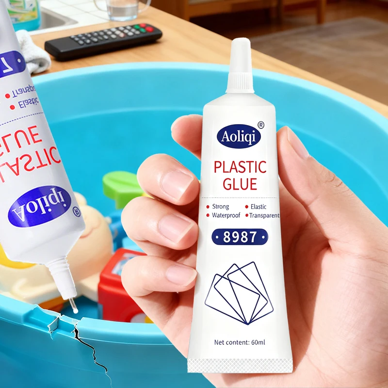 กาวความแข็งแรงสูง 60 มล. สำหรับพลาสติก PP PE ABS EVA อะคริลิกซ่อมแซมกาวซ่อมแซมกันน้ำโปร่งใสกาวแห้งเร็ว 1