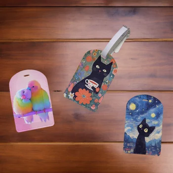 Cute Animals Unique Luggage Tags Personalized Airplane Travel Practical Accessories Cruise Travel Suitcase Tag Anti Lost