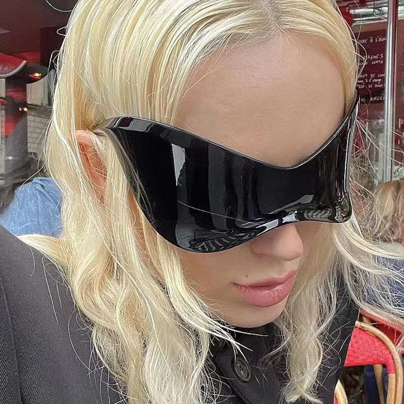 Oversized Futuristic Shield Sunglasses for Women Men Fashion