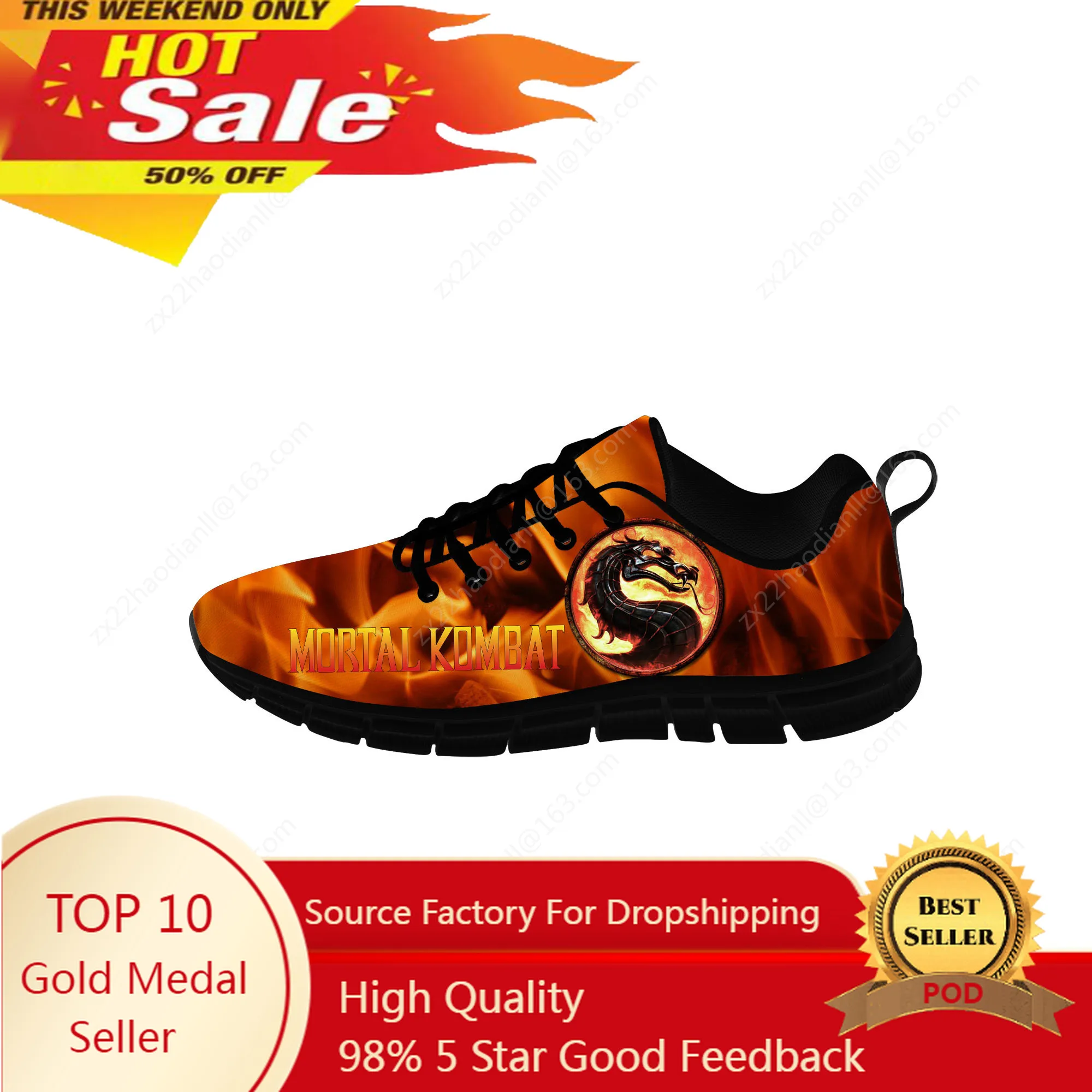 

Mortal Kombat Sneakers Mens Womens Teenager Casual 3D Print Cloth Shoes Canvas Running Shoes Breathable Lightweight shoe Black