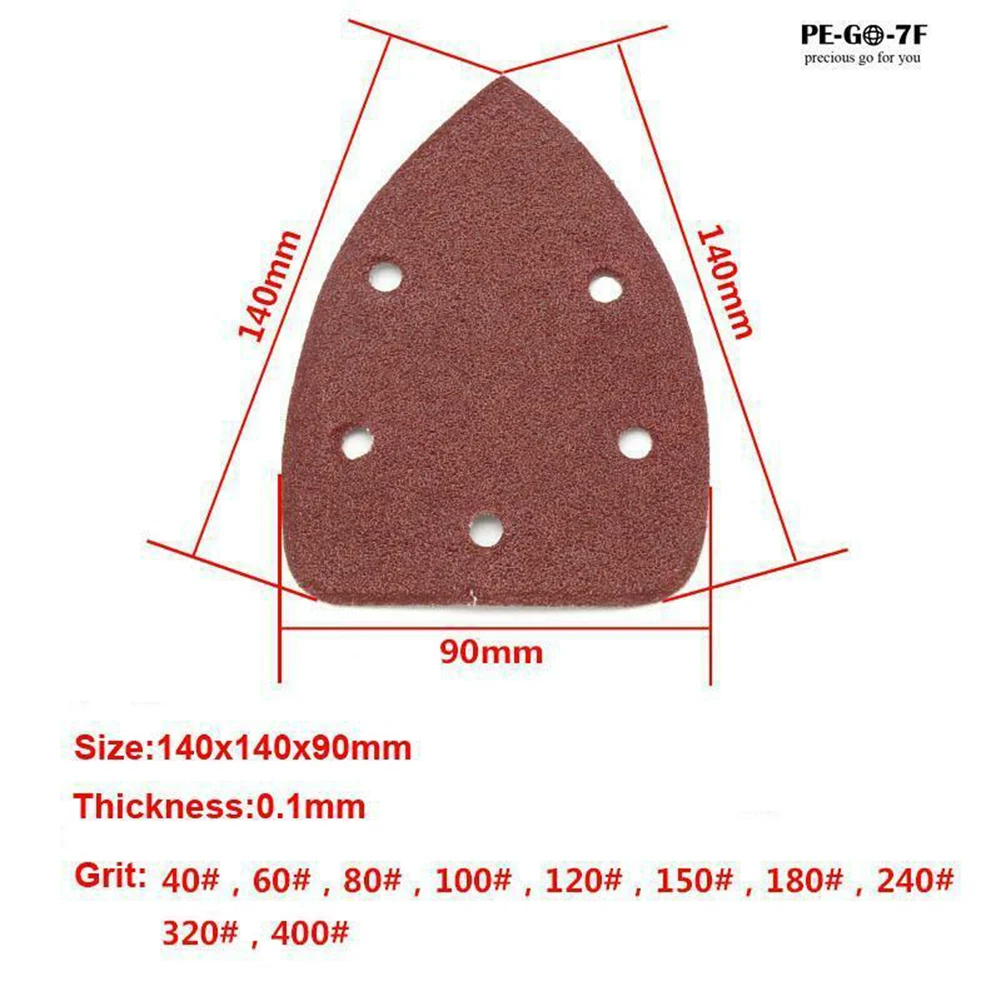 

Triangle Sanding Sheets, 10PCS 140*90mm, Flocking Back, Grit Options from 40# to 600#, Suitable for All Sanding Projects