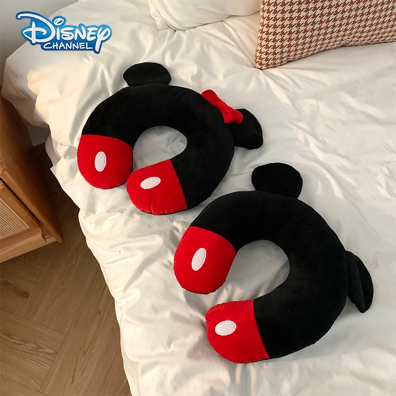 

Disney Mickey Mouse U Shape Cervical Pillow Car Airplane Travel Accessories Soft Pillow Cartoon Cute Home Textiles Party Favors