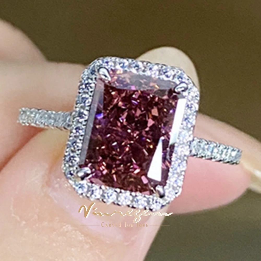 

Vinregem 3CT Crushed Ice Cut Lab Created Sapphire Gemstone Ring For Women 100% 925 Sterling Silver Party Fine Jewelry Wholesale
