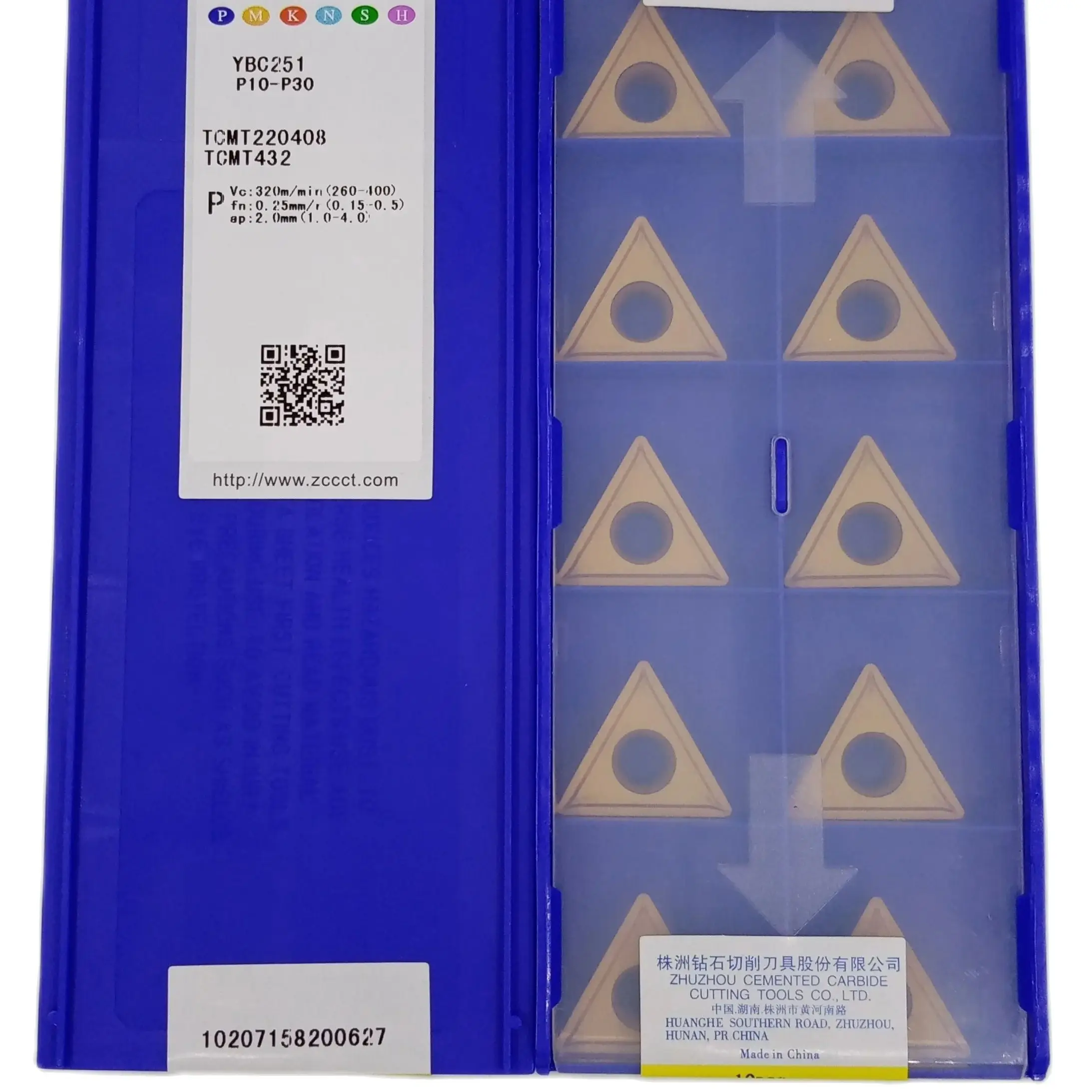 

ZCC TCMT220408 YBC251 Lathe cutting tools coated cemented carbide turning inserts for machining steel TCMT 432