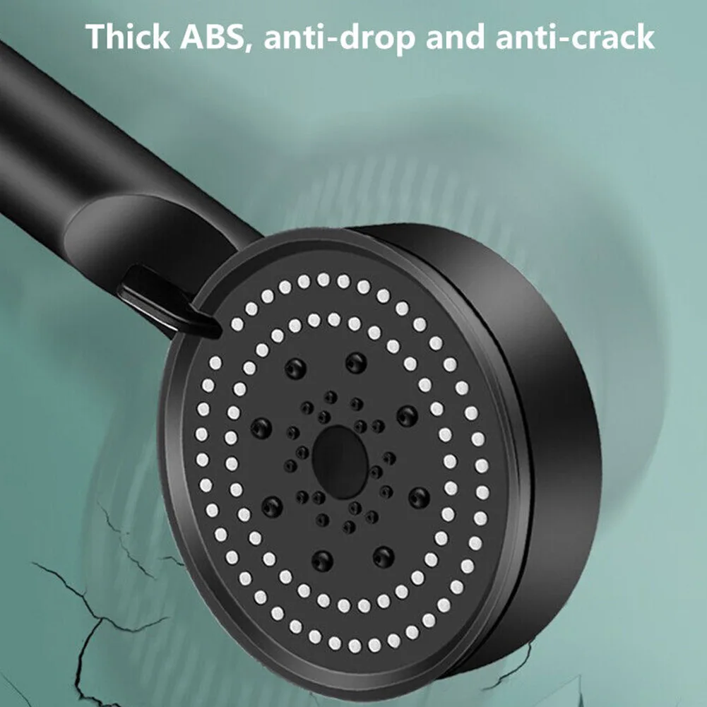 

High Pressure Shower Head 5 Modes Adjustable Showerheads With Hose Water Saving Spray Nozzle Bathroom Accessories
