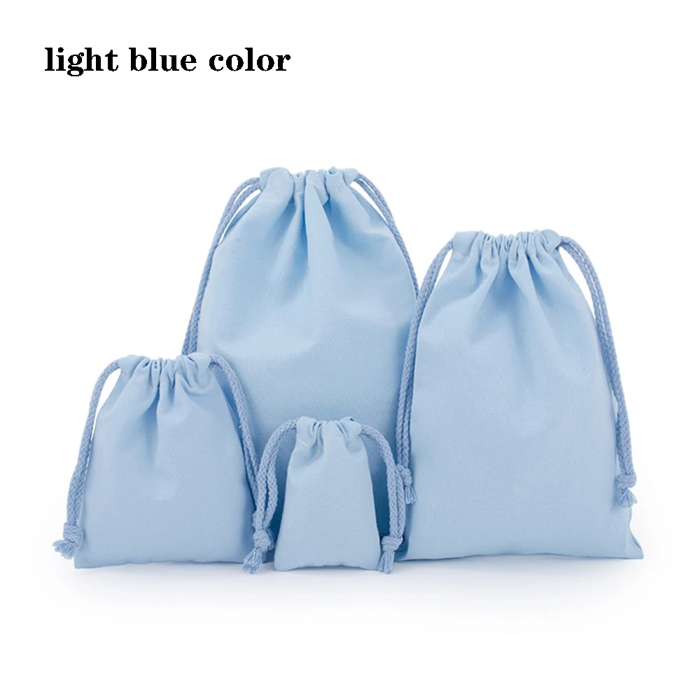 Versatile Cotton Canvas Drawstring Tote Bag - Portable and Foldable Organizer