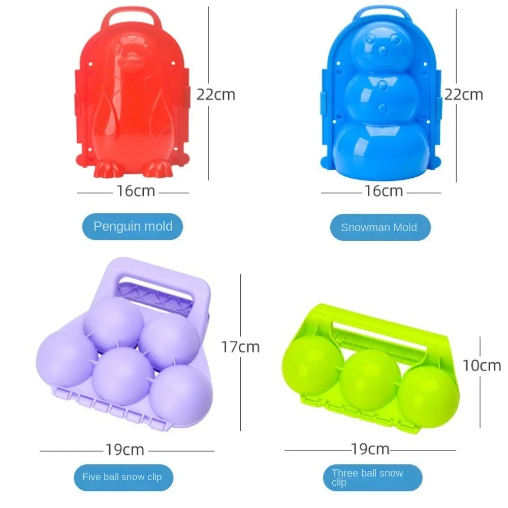 Plastics Santa Clau Snowball Maker Toy Christmas Tree Anti-slip Handle Christmas Tree Snowball Maker Clips Portable Santa Clau