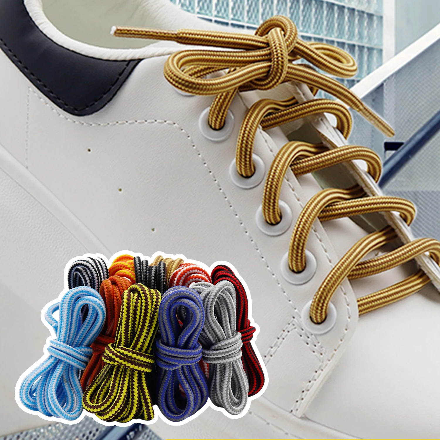 

1 Pair Strong Shoelaces Round Shoe Laces High Top Outdoor Walking Hiking Boot Laces Bootlaces Sneaker Shoelace 200 Cm