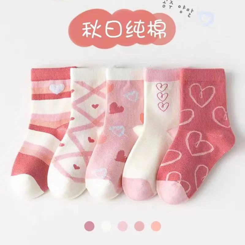 

Girls socks cotton spring and autumn socks children's socks female baby cotton socks children's socks thin section