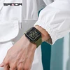 SANDA 2194 Square LED Electronic Watch Mens Multifunctional Digital Timing Clock Calendar Alarm Military Casual Waterproof Watch 4
