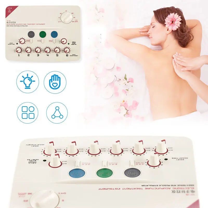 Muscle Stimulator EMS Electroacupuncture Stimulation Massage Instrument 6 Waveform Output Low-Frequency Muscle Stimulation For Relaxation Therapy