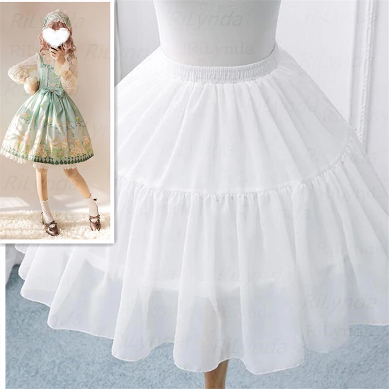 

Cosplay Fish-bone Short Skirt Lolita Carmen Slip Liner Cute Girls Skirts Adjustable Petticoat