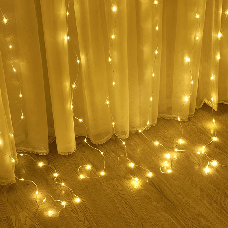 LED String Lights Fairy Garland 8 Modes Remote Control USB Wedding Curtain Lamp Holiday Christmas Decoration For Bedroom Home led string lights decorative lights string lights led fairy lights