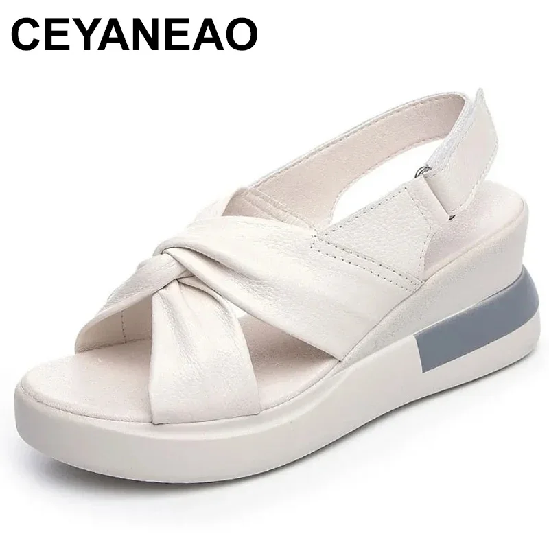 

Модная трендовая женская обувь с открытым носком и бантом на высоком каблуке, повседневные сандалии на платформе