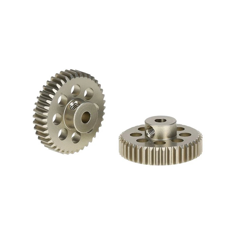 2Pcs 48Dp 3.175Mm 40T Pinion Motor Gear For Rc Car Brushed Brushless Motor & 1Pcs Aluminum Alloy 48P Spur Gear 80T For Sakura D3