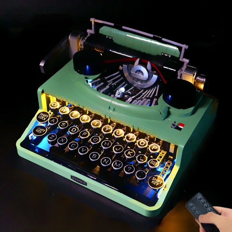 Non Incluso Building Blocks Kit Di Luci A Led Per Idee 21327 Set Di Giocattoli Fai Da Te Per Macchine Da Scrivere