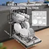 MDF18A1ABB Built-in Dishwasher with 8 Place Settings, 6 Washing Programs, Stainless Steel Tub, Heated Dry, Energy Star, Black 2