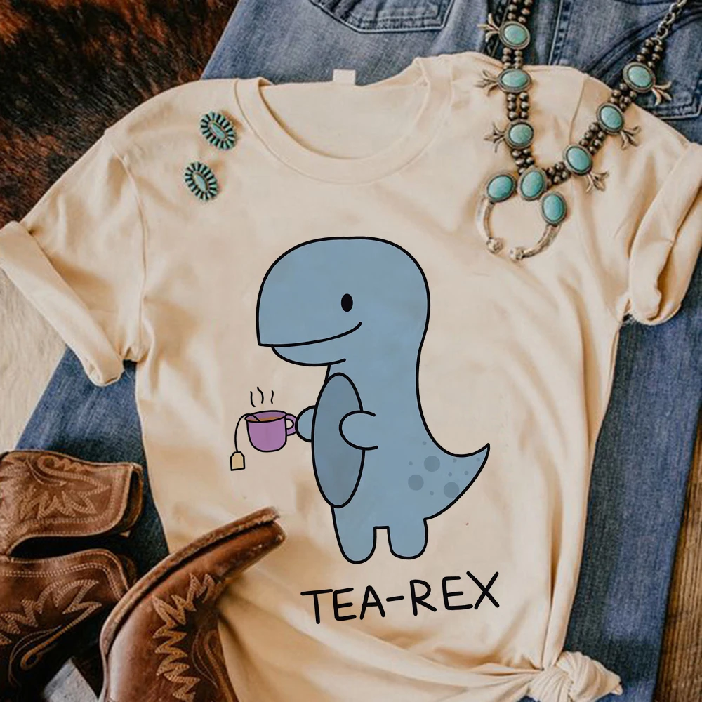 Trex Tea Tee women designer Y2K t shirt girl 2000s manga y2k clothing