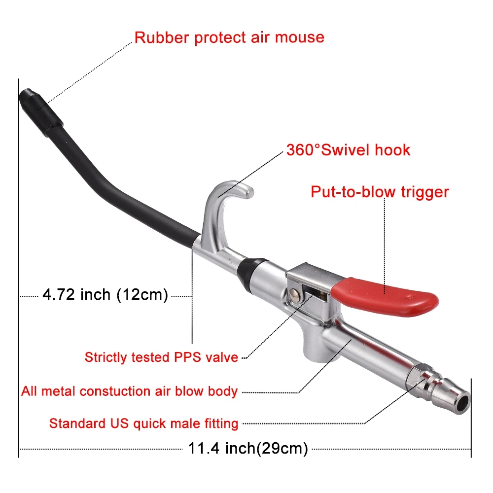 High Volume Air Blow Gun High pressure air flow gun sprayer for car engine dust cleaning