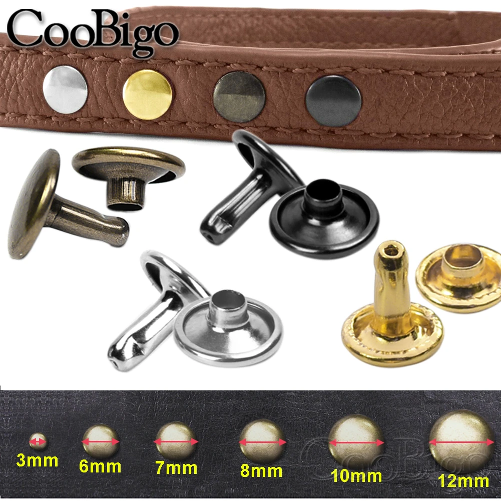 150 Rivetti Spike Punk In Oro - 6-12mm, Piramide, Per Abbigliamento, Borche, Scarpe