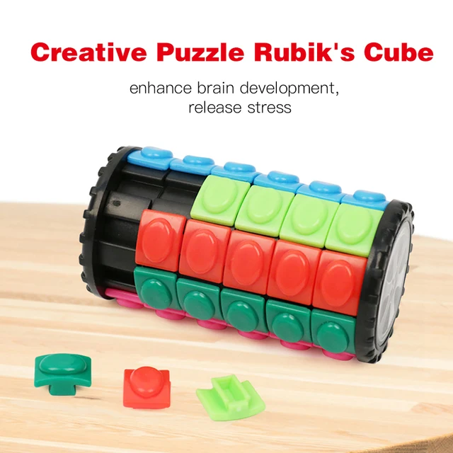 Creative 3D Rotating Sliding Rubik's Cube Color Tower Decompression Puzzle Rubik's Cube Child Puzzle Toy Parent-child Prop Gift 4