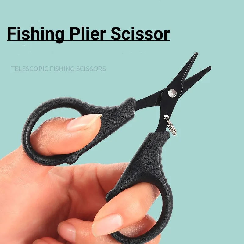 Stainless Steel Fishing Scissors Serrated Portable Cut for Fishing